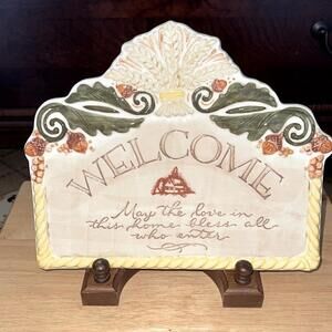 Fall / Thanksgiving ceramic wall plaque